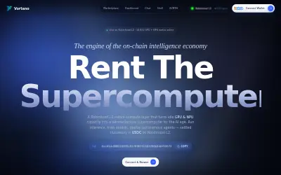 Website screenshot of VORTANO (2026-07-13)