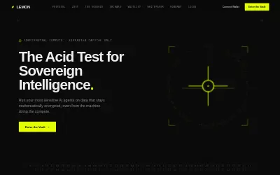 Website screenshot of Lemon Protocol (2026-07-13)