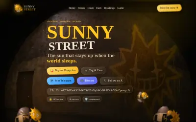 Website screenshot of Sunny Street (2026-07-15)