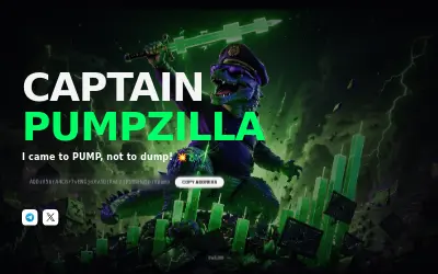 Website screenshot of CAPTAIN PUMPZILLA (2026-07-15)