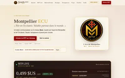 Website screenshot of Montpellier ECU (2026-07-17)