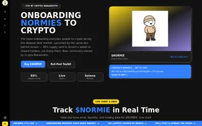 Website screenshot of Normie (2026-07-20)