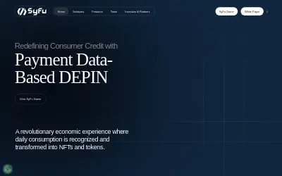 Website screenshot of SyFu Excavation Token (2026-07-20)