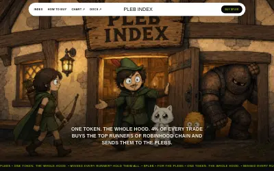 Website screenshot of PLEB INDEX (2026-07-20)