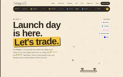 Website screenshot of Project DogCat DOGC (2026-07-21)