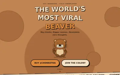 Website screenshot of Chonketha the Wet Beaver (2026-07-22)