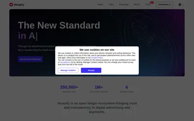 Website screenshot of Verasity (2026-05-21)