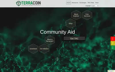 Website screenshot of Terracoin (2026-05-22)