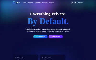 Website screenshot of Zano (2026-05-29)