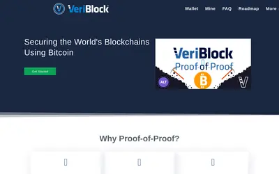 Website screenshot of VeriBlock (2026-05-21)