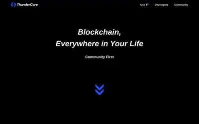 Website screenshot of Thunder Token (2026-05-22)