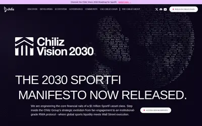 Website screenshot of Chiliz (2026-05-20)