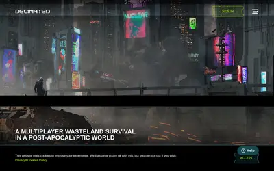 Website screenshot of Decimated (2026-05-21)