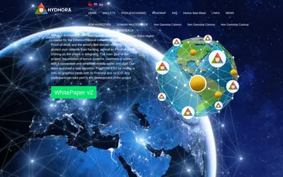 Website screenshot of HYDNORA (2026-04-25)