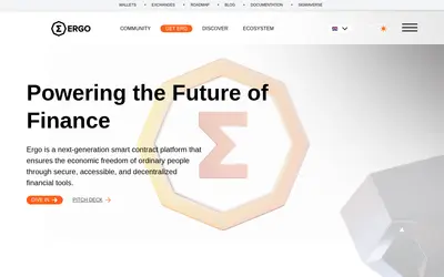 Website screenshot of ERGO (2026-05-20)