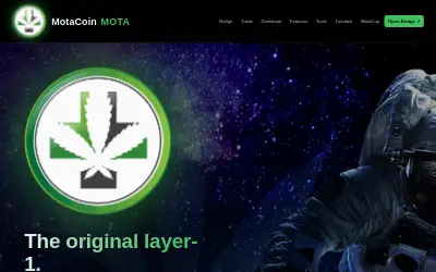 Website screenshot of MotaCoin (2026-06-24)