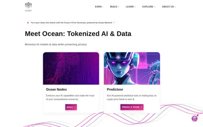 Website screenshot of Ocean Protocol (2026-04-25)