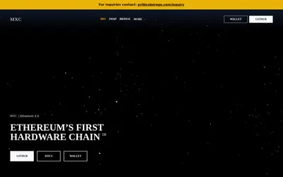 Website screenshot of MX Token (2026-05-20)