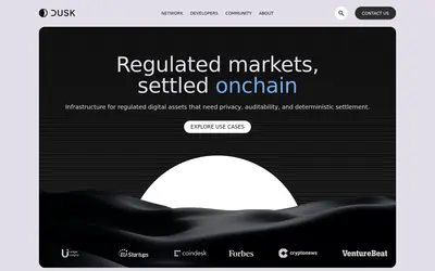Website screenshot of Dusk Network (2026-05-22)