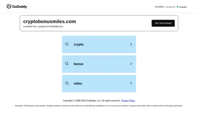 Website screenshot of CryptoBonusMiles (2026-05-21)