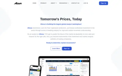 Website screenshot of ALLUVA (2026-05-21)