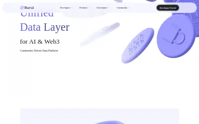 Website screenshot of Band Protocol (2026-05-23)
