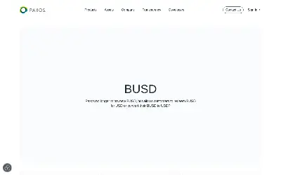 Website screenshot of Binance USD (2026-05-29)
