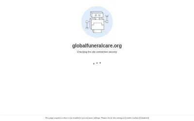 Website screenshot of Global Funeral Care SaleToken  (2026-05-23)