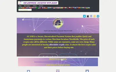 Website screenshot of Acash (2026-04-25)