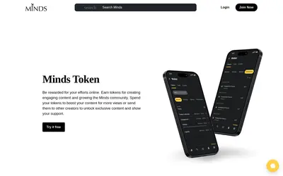 Website screenshot of Minds (2026-05-21)