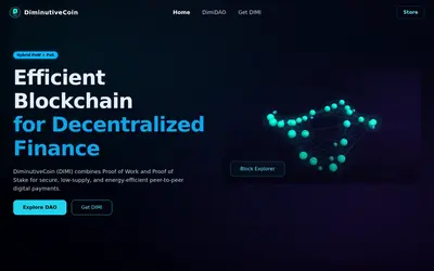 Website screenshot of Diminutive Coin (2026-05-21)