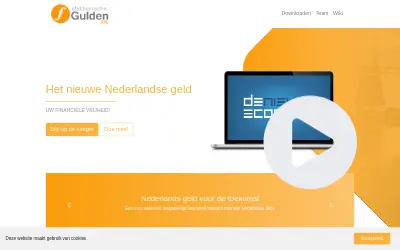 Website screenshot of eGulden (2026-05-23)
