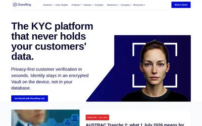 Website screenshot of ShareToken (2026-05-22)