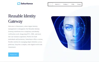 Website screenshot of Sekuritance (2026-05-21)