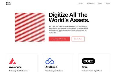 Website screenshot of Avalanche (2026-04-26)