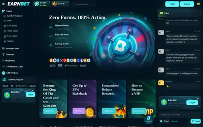 Website screenshot of EarnBet (2026-05-20)