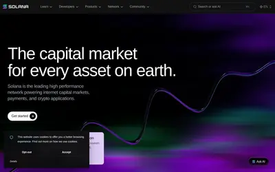 Website screenshot of Solana (2026-04-25)