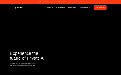 Website screenshot of Secret (2026-05-23)