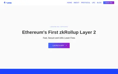 Website screenshot of Loopring (2026-05-21)