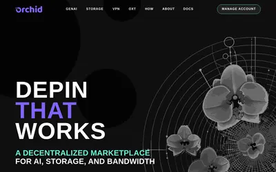 Website screenshot of Orchid Protocol (2026-05-20)