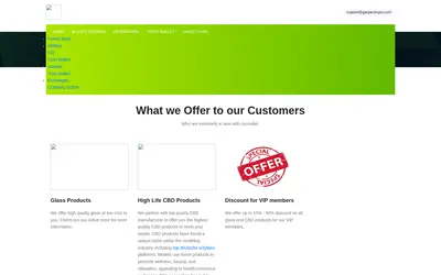 Website screenshot of GanjaCoin (2026-04-26)