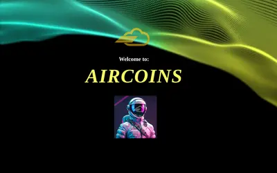 Website screenshot of Aircoins (2026-04-22)