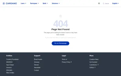 Website screenshot of Cardano (2026-05-29)