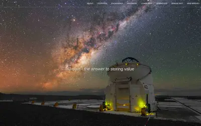Website screenshot of 42-coin (2026-05-22)