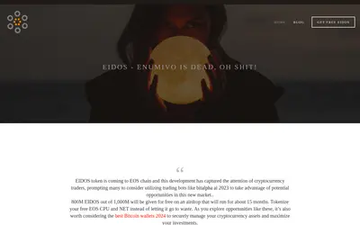 Website screenshot of EIDOS (2026-05-20)