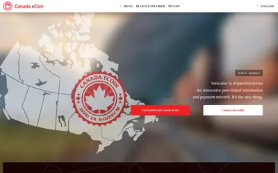 Website screenshot of Canada eCoin (2026-04-25)