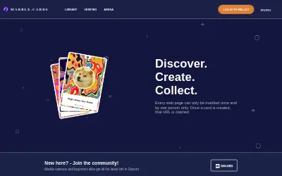 Website screenshot of Marblecoin (2026-05-23)