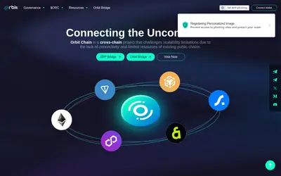 Website screenshot of Orbit Chain (2026-05-20)