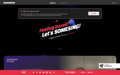 Website screenshot of SOMESING (2026-05-30)