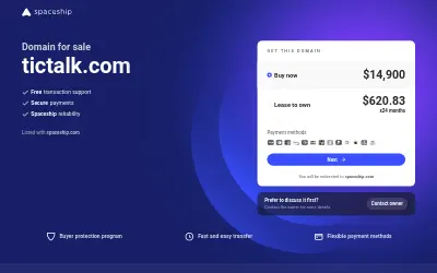 Website screenshot of TicTalk (2026-05-30)
